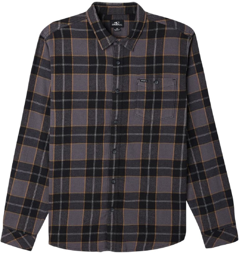 Black O'Neill Redmond Plaid Stretch Flannel Shirt Men REi Co-op IE
