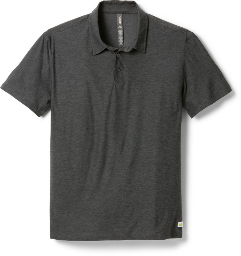 Vuori Strato Tech Polo Shirt Men REi Co-op IE Charcoal