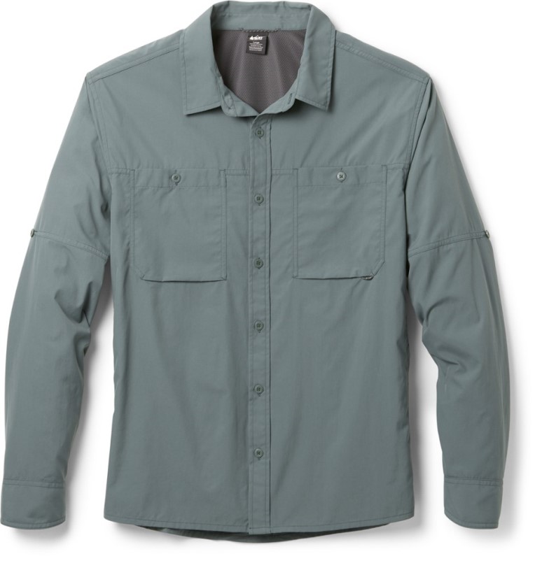 Blue REi Co-op IE Sahara Solid Long-Sleeve Shirt Men