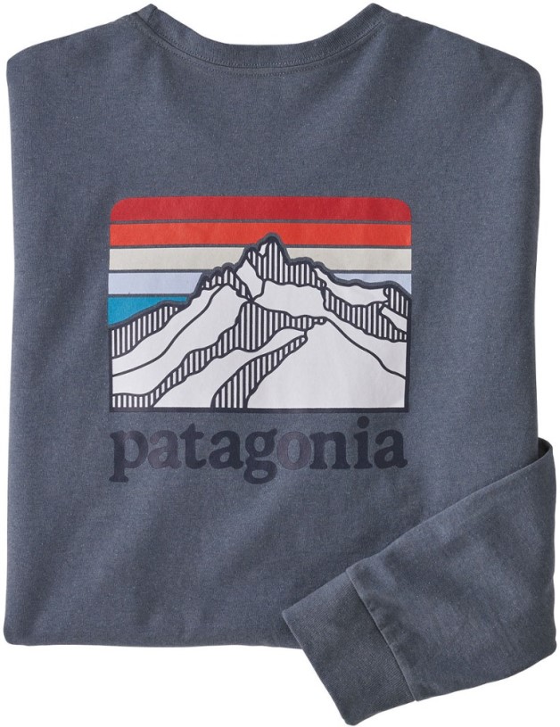 Patagonia Line Logo Ridge Long-Sleeve Responsibili-Tee T-Shirt Men REi Co-op IE Grey