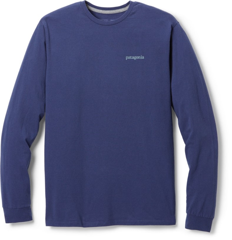 Patagonia Line Logo Ridge Long-Sleeve Responsibili-Tee T-Shirt Men Blue REi Co-op IE