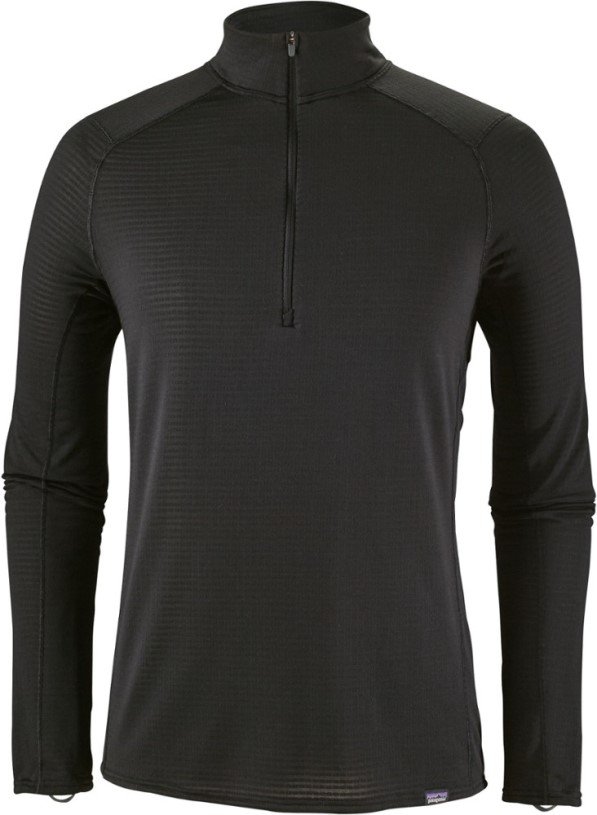 REi Co-op IE Patagonia Capilene Thermal Weight Zip-Neck Top Men Black