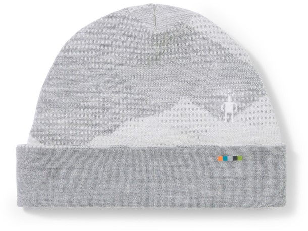 REi Co-op IE Smartwool Merino 250 Reversible Pattern Cuffed Beanie Gray Mountain Scape