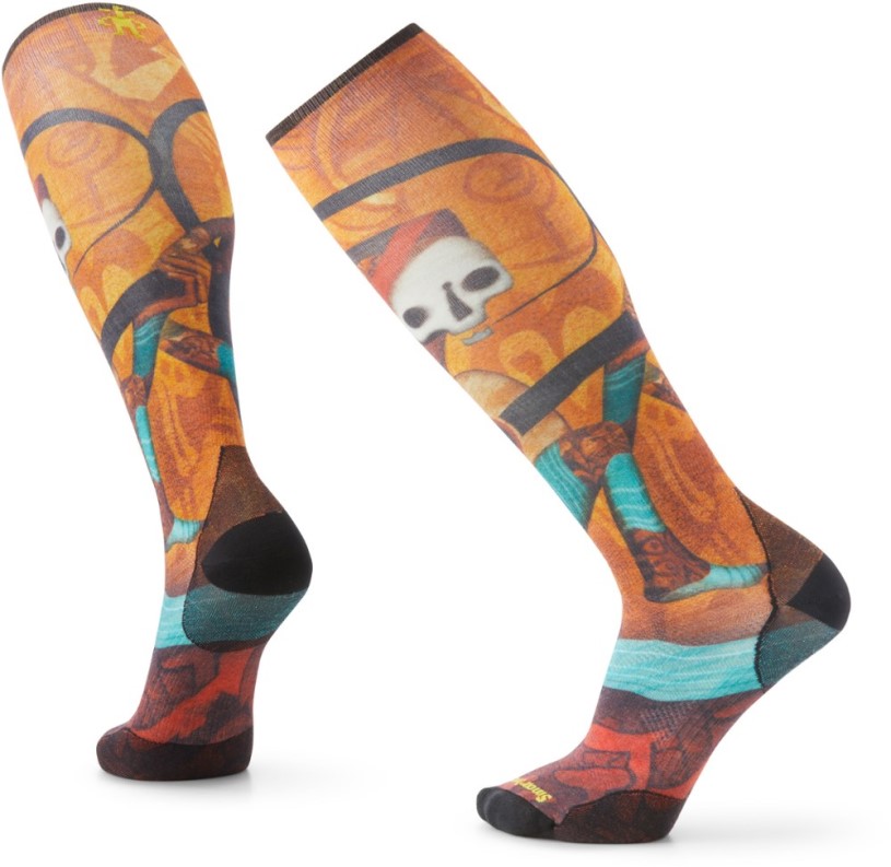 Smartwool Ski Zero Cushion Memory Quilt Over The Calf Socks Men REi Co-op IE Multi Color