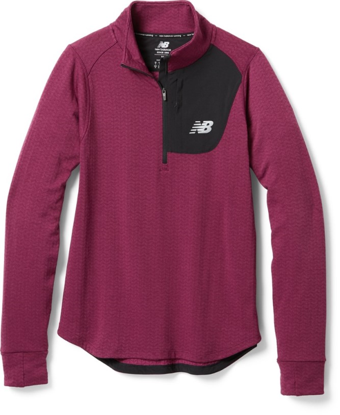 New Balance Nb Heat Grid Half-Zip Top Men REi Co-op IE Dark Ember