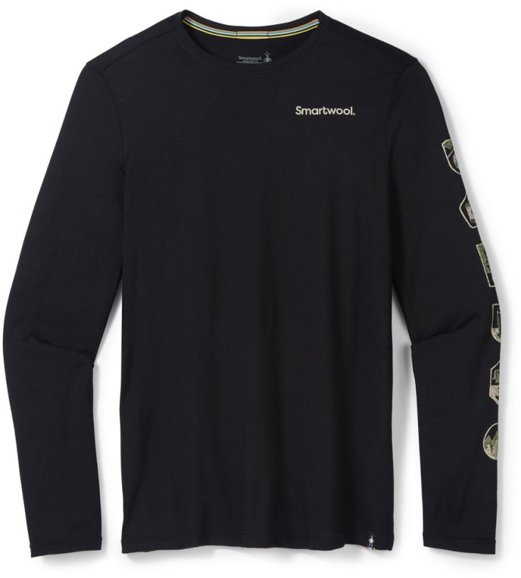 Smartwool Patches Long-Sleeve Graphic T-Shirt Men Black REi Co-op IE