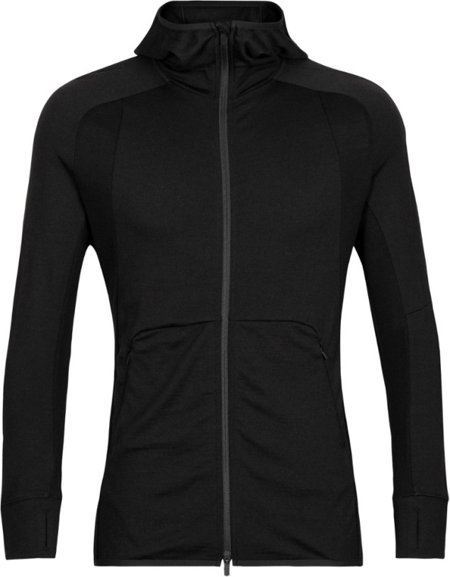 Black Icebreaker Zoneknit Long-Sleeve Zip Hoodie Men REi Co-op IE