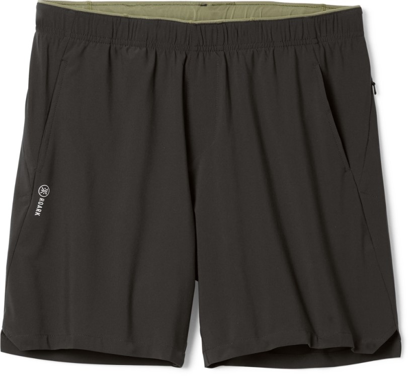 Black REi Co-op IE Roark Run Amok Bommer 2.0 Shorts Men 7 Inseam