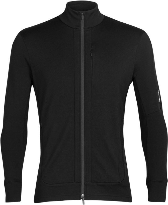 Black REi Co-op IE Icebreaker Quantum Iii Merino Long-Sleeve Zip Sweatshirt Men