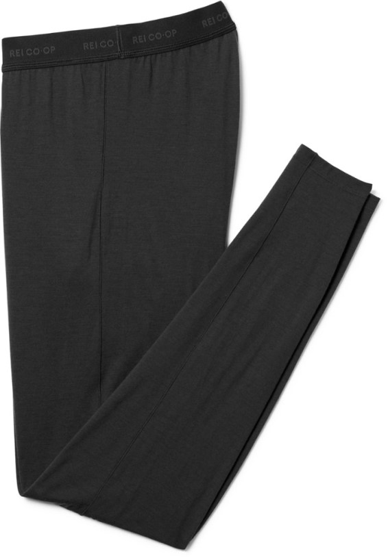 Black REi Co-op IE Merino 185 Base Layer Bottoms Men Tall Sizes