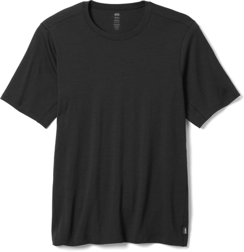 Black REi Co-op IE Merino 185 Base Layer Top Men