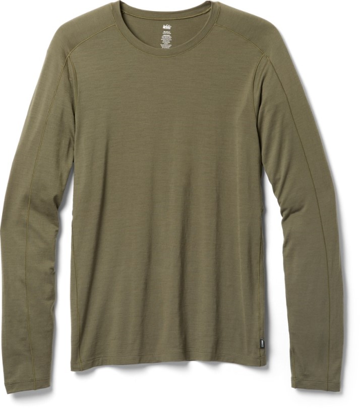 Green REi Co-op IE Merino 185 Long-Sleeve Base Layer Top Men