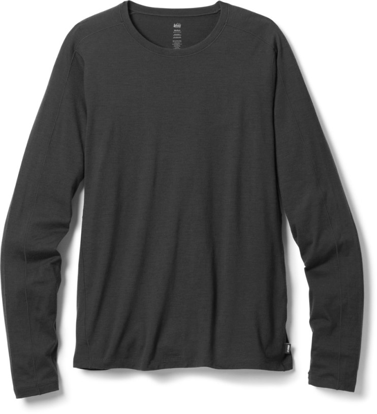 Black REi Co-op IE Merino 185 Long-Sleeve Base Layer Top Men