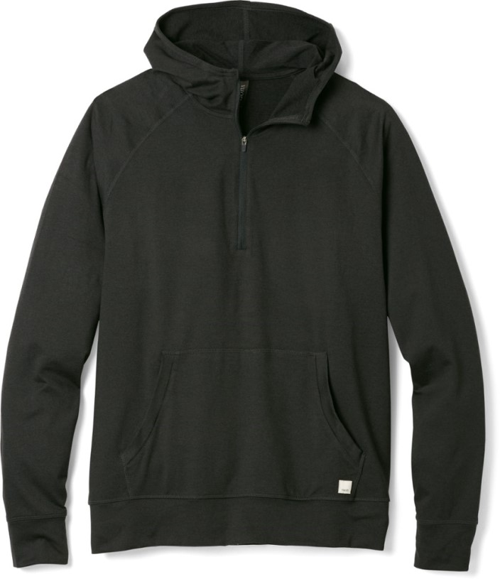 Black REi Co-op IE Vuori Ponto Performance Half-Zip Hoodie Men
