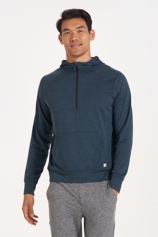Indigo Vuori Ponto Performance Half-Zip Hoodie Men REi Co-op IE