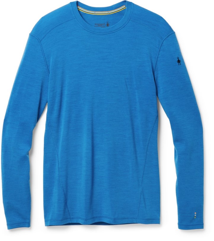 REi Co-op IE Smartwool Classic Thermal Merino Crew Base Layer Top Men Blue