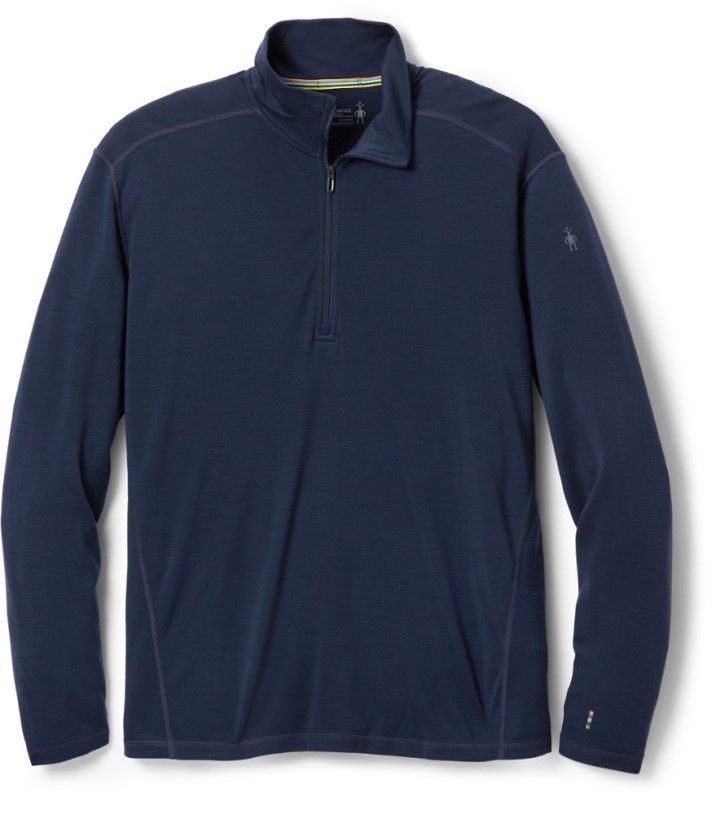 Smartwool Classic Thermal Merino Quarter-Zip Base Layer Top Men Navy REi Co-op IE