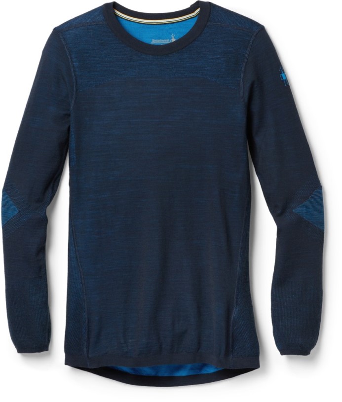 Blue Smartwool Intraknit Thermal Merino Crew Base Layer Top Men REi Co-op IE