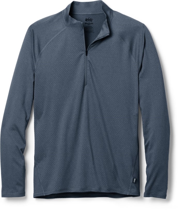 Blue REi Co-op IE Lightweight Base Layer Half-Zip Top Men