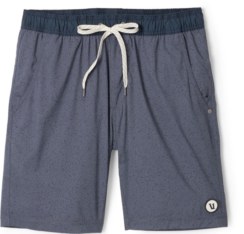 Vuori Kore Shorts Men 7.5 Inseam Azure Dashed Lines REi Co-op IE