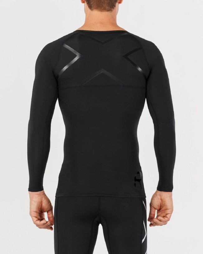 2Xu Refresh Recovery Compression Long-Sleeve Top Men Black-Nero REi Co-op IE