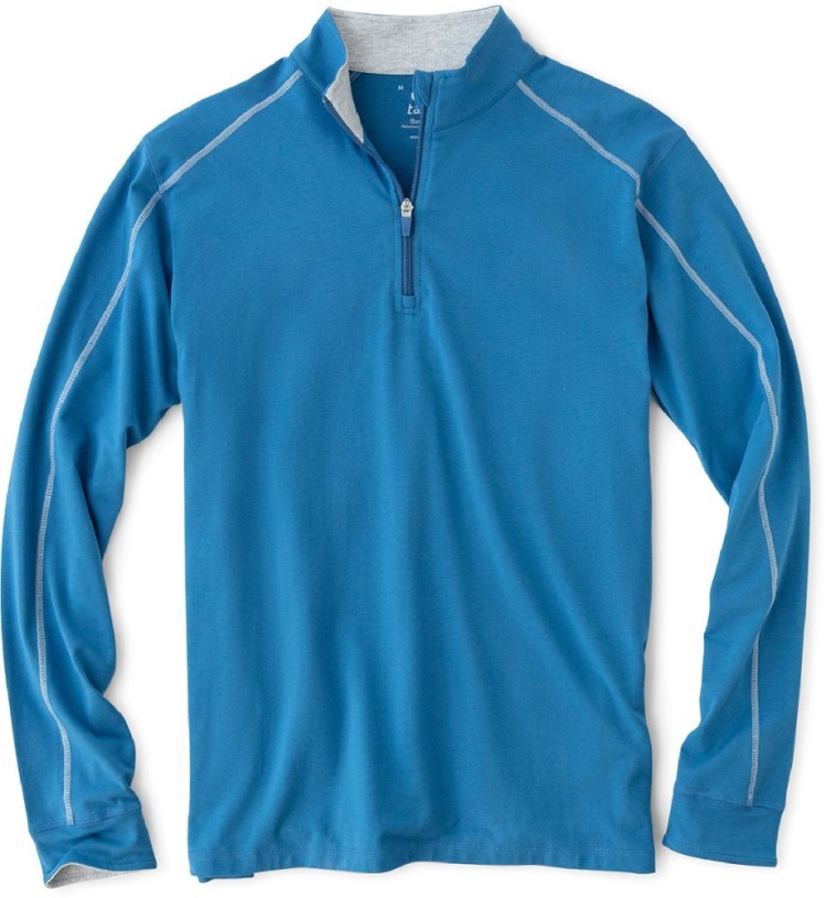 REi Co-op IE Tasc Performance Carrollton Lightweight Quarter-Zip Top Men Blue