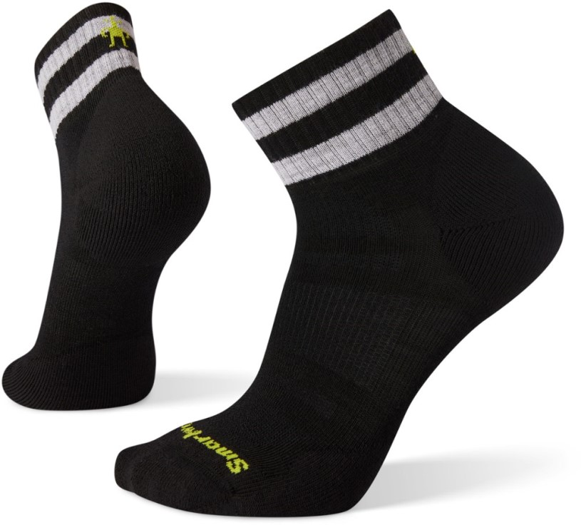 Black REi Co-op IE Smartwool Athletic Stripe Targeted Cushion Ankle Socks Men