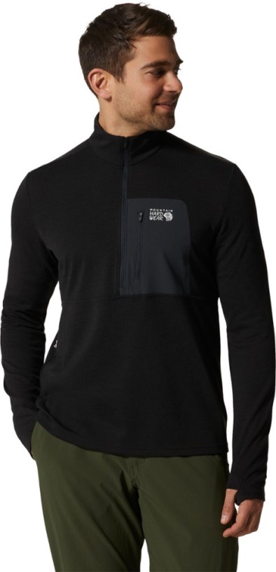 Mountain Hardwear Rogue Pursuit Half-Zip Top Men Black REi Co-op IE