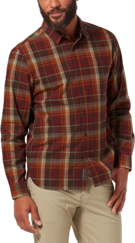 Hickory Royal Robbins Trouvaille Organic Cotton Plaid Shirt Men REi Co-op IE