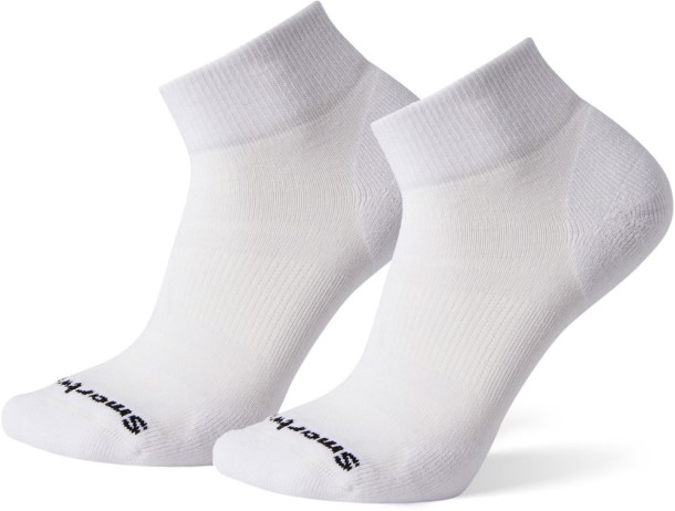 White REi Co-op IE Smartwool Athletic Targeted Cushion Ankle Socks Men