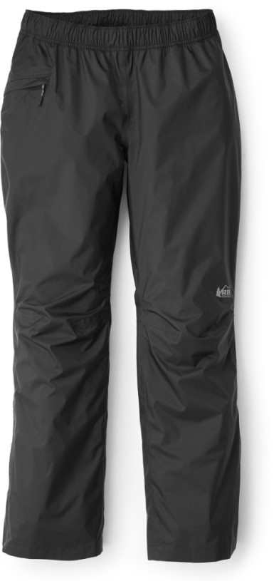 Black REi Co-op IE Essential Rain Pants Women Petite Sizes