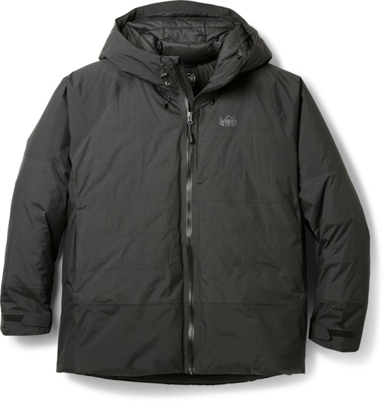 Black REi Co-op IE Stormhenge Down Hybrid Jacket Women Plus Sizes