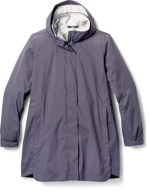 Graystone REi Co-op IE Rainier Long Line Rain Jacket Women Plus Sizes