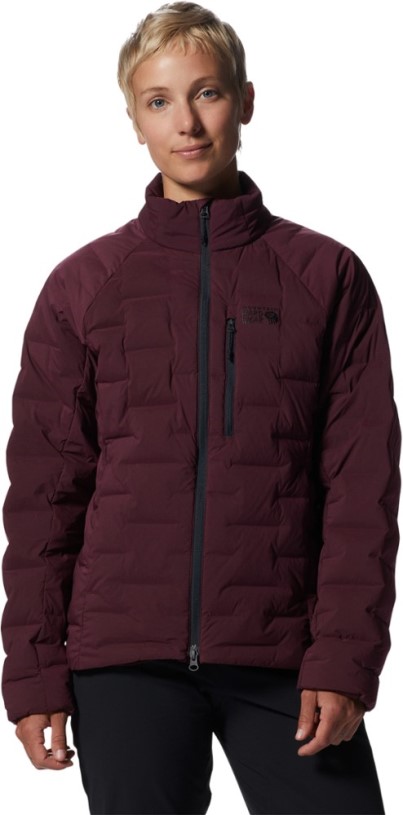 REi Co-op IE Mountain Hardwear Stretchdown Jacket Women Cocoa Red