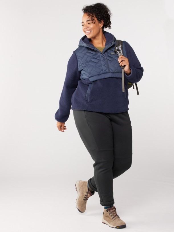 Black REi Co-op IE Hyperaxis Fleece Pants Women Plus Sizes