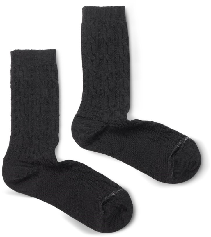 Black Smartwool Everyday Cable Crew Socks Women REi Co-op IE