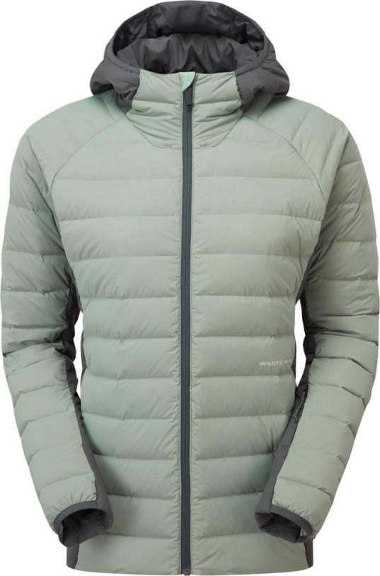 REi Co-op IE Sea Spray-Ash Artilect Divide Fusion Stretch Down Hoodie Women