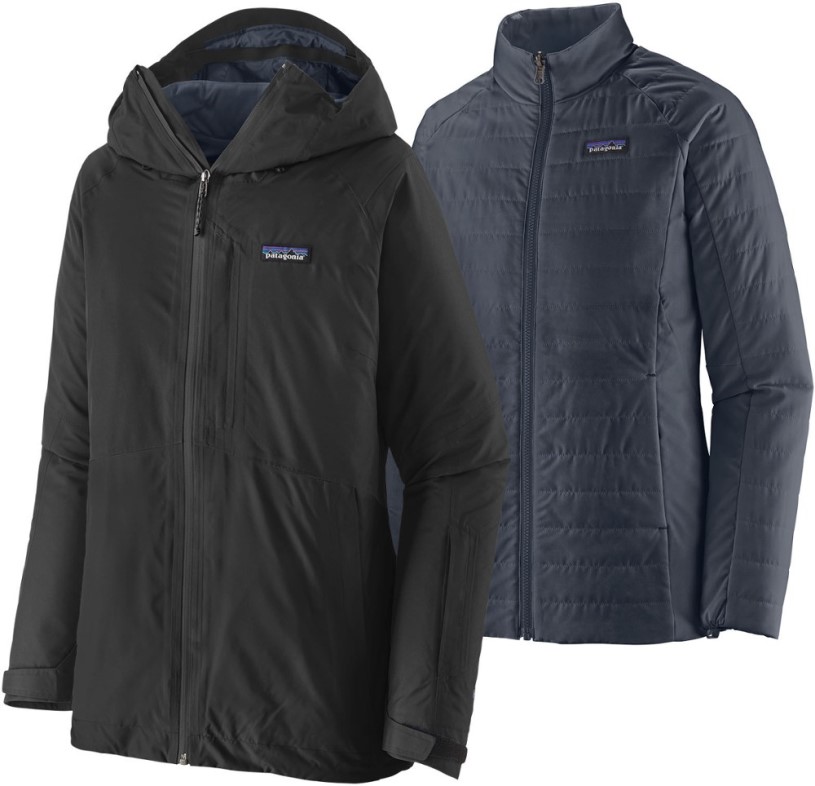 REi Co-op IE Black Patagonia 3-In-1 Powder Town Jacket Women