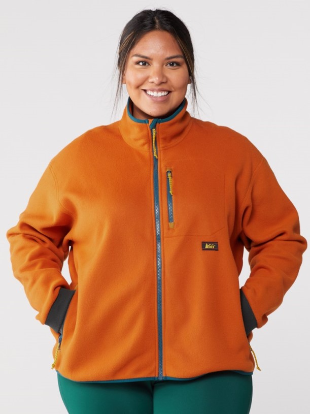 Cassia Bark REi Co-op IE Trailsmith Fleece Jacket Women Plus Sizes