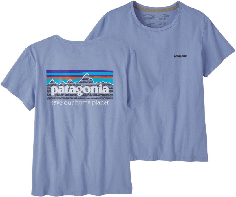 REi Co-op IE Patagonia P-6 Mission Organic T-Shirt Women Blue