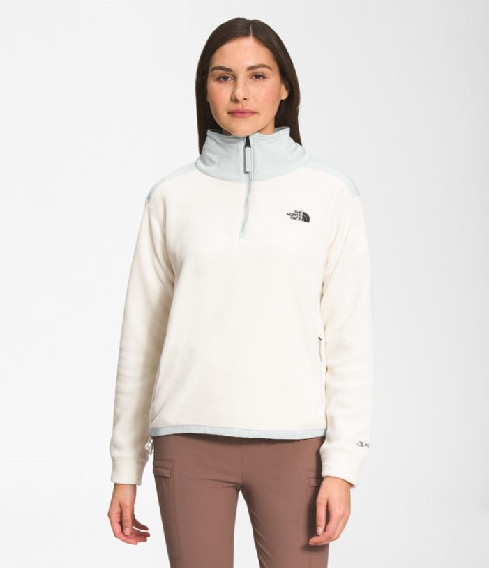 REi Co-op IE The North Face Alpine Polartec 200 Quarter-Zip Fleece Pullover Women White