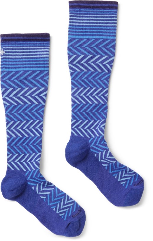 REi Co-op IE Sockwell Chevron Compression Socks Women Hyacinth