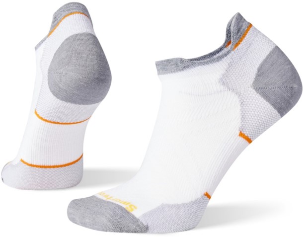 White REi Co-op IE Smartwool Performance Run Zero Cushion Low Ankle Socks Women