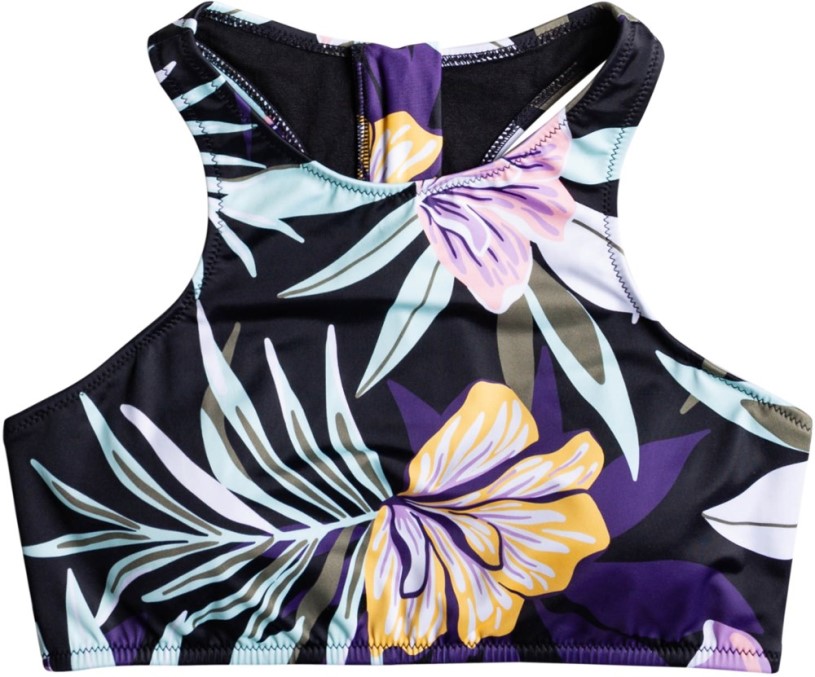 Black REi Co-op IE Roxy Active Crop Top Bikini Swimsuit Top Women