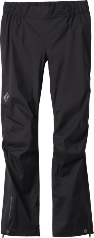 REi Co-op IE Black Diamond Stormline Stretch Full-Zip Rain Pants Women Black