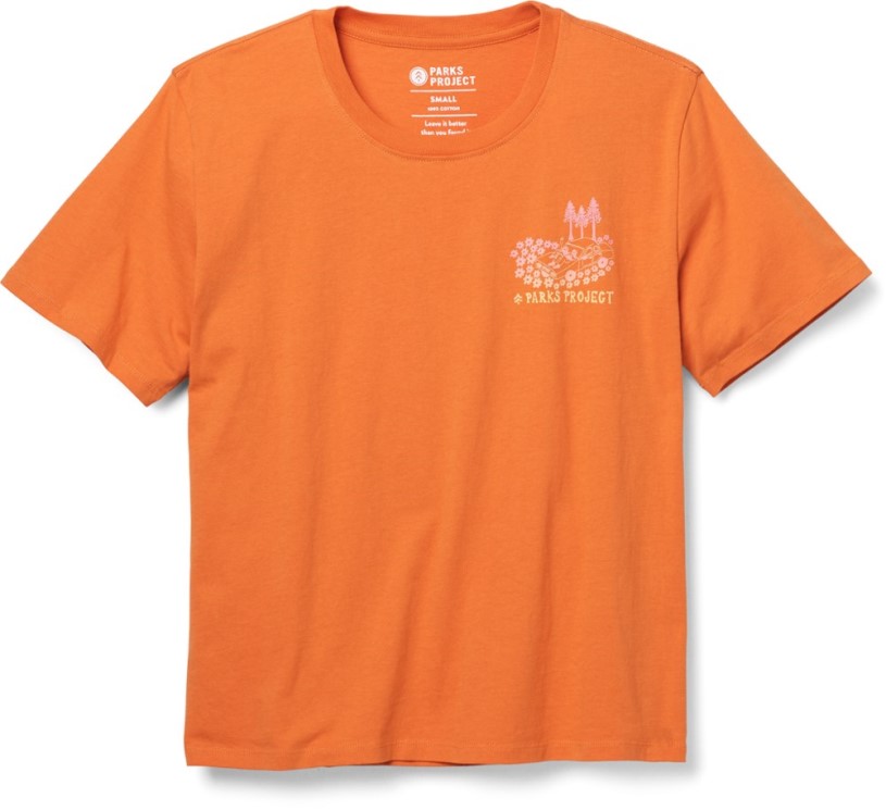 REi Co-op IE Parks Project Cali Star Gazing Boxy T-Shirt Women Orange