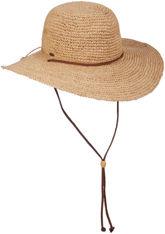 REi Co-op IE Scala Levanzo Raffia Big Brim Sun Hat Women Tan