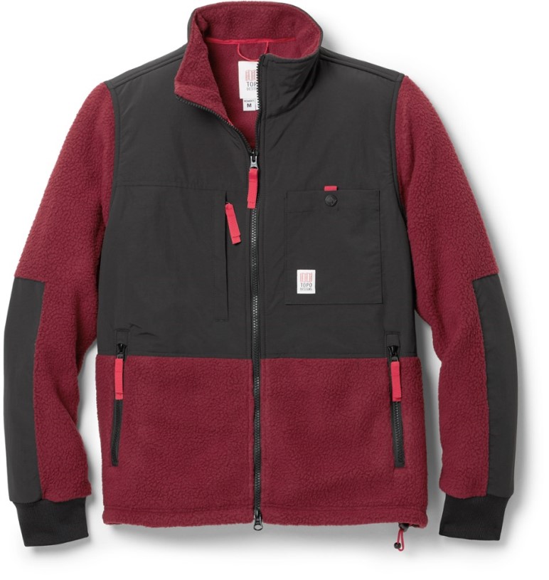 Topo Designs Subalpine Fleece Jacket Women REi Co-op IE Burgundy