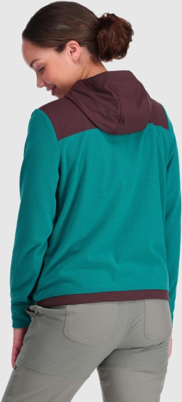 REi Co-op IE Outdoor Research Trail Mix Fleece Pullover Hoodie Women Lake-Elk