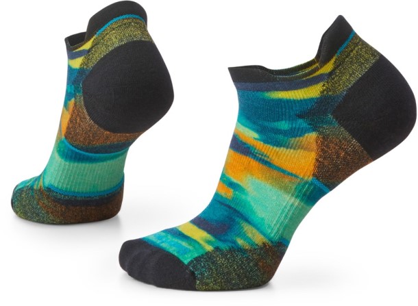 Blue REi Co-op IE Smartwool Run Targeted Cushion Brushed Print Low Ankle Socks Women